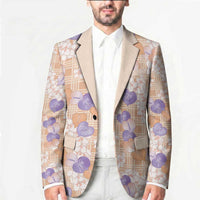 Anthurium Plumeria Lei Pastel Blazer Orange Hawaiian Splendid Palaka LT01 - Polynesian Pride