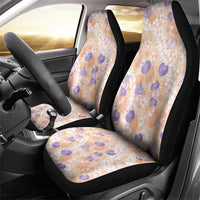 Anthurium Plumeria Lei Pastel Car Seat Cover Orange Hawaiian Splendid Palaka LT01 - Polynesian Pride