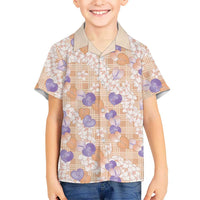 Anthurium Plumeria Lei Pastel Family Matching Mermaid Dress and Hawaiian Shirt Orange Hawaiian Splendid Palaka