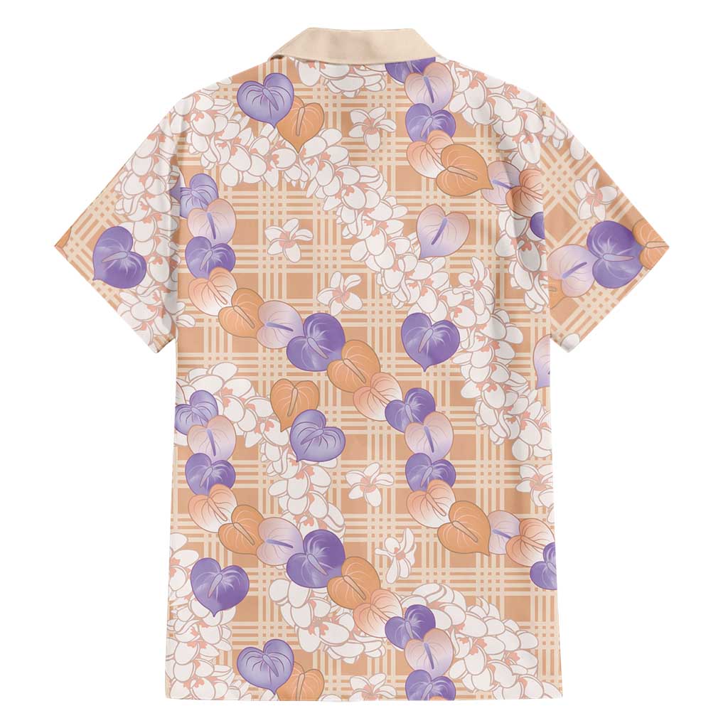 Anthurium Plumeria Lei Pastel Family Matching Summer Maxi Dress and Hawaiian Shirt Orange Hawaiian Splendid Palaka