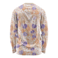 Anthurium Plumeria Lei Pastel Long Sleeve Shirt Orange Hawaiian Splendid Palaka LT01 - Polynesian Pride