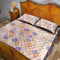 Anthurium Plumeria Lei Pastel Quilt Bed Set Orange Hawaiian Splendid Palaka LT01 - Polynesian Pride