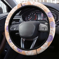 Anthurium Plumeria Lei Pastel Steering Wheel Cover Orange Hawaiian Splendid Palaka