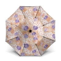 Anthurium Plumeria Lei Pastel Umbrella Orange Hawaiian Splendid Palaka LT01 One Size Folded 11.42 inch Opened Diameter 37.4 inch Orange - Polynesian Pride