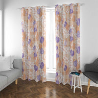 Anthurium Plumeria Lei Pastel Window Curtain Orange Hawaiian Splendid Palaka