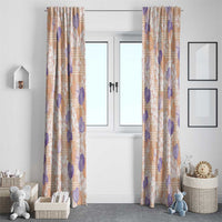 Anthurium Plumeria Lei Pastel Window Curtain Orange Hawaiian Splendid Palaka