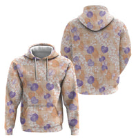 Anthurium Plumeria Lei Pastel Zip Hoodie Orange Hawaiian Splendid Palaka LT01 - Polynesian Pride