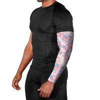 Anthurium Plumeria Lei Pastel Arm Sleeves Pink Hawaiian Splendid Palaka LT01 - Polynesian Pride