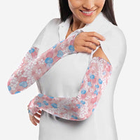 Anthurium Plumeria Lei Pastel Arm Sleeves Pink Hawaiian Splendid Palaka LT01 - Polynesian Pride