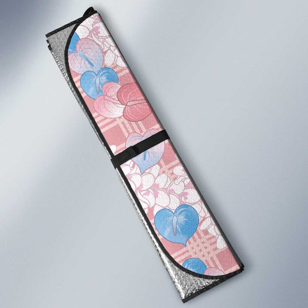 Anthurium Plumeria Lei Pastel Auto Sun Shade Pink Hawaiian Splendid Palaka LT01 - Polynesian Pride