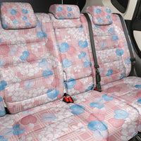 Anthurium Plumeria Lei Pastel Back Car Seat Cover Pink Hawaiian Splendid Palaka LT01 - Polynesian Pride