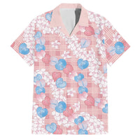 Anthurium Plumeria Lei Pastel Family Matching Mermaid Dress and Hawaiian Shirt Pink Hawaiian Splendid Palaka