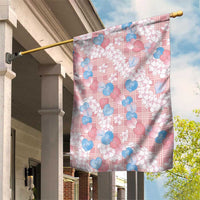 Anthurium Plumeria Lei Pastel Garden Flag Pink Hawaiian Splendid Palaka LT01 House Flag Pink - Polynesian Pride