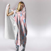 Anthurium Plumeria Lei Pastel Hooded Blanket Pink Hawaiian Splendid Palaka LT01 - Polynesian Pride