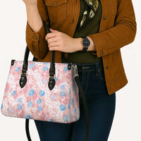 Anthurium Plumeria Lei Pastel Leather Bag Pink Hawaiian Splendid Palaka LT01 - Polynesian Pride