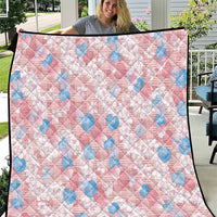 Anthurium Plumeria Lei Pastel Quilt Pink Hawaiian Splendid Palaka