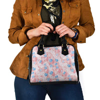 Anthurium Plumeria Lei Pastel Shoulder Handbag Pink Hawaiian Splendid Palaka LT01 - Polynesian Pride