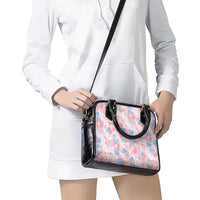 Anthurium Plumeria Lei Pastel Shoulder Handbag Pink Hawaiian Splendid Palaka LT01 - Polynesian Pride