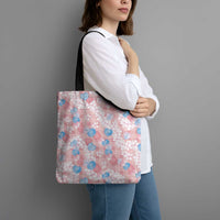 Anthurium Plumeria Lei Pastel Tote Bag Pink Hawaiian Splendid Palaka