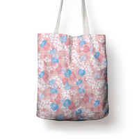 Anthurium Plumeria Lei Pastel Tote Bag Pink Hawaiian Splendid Palaka