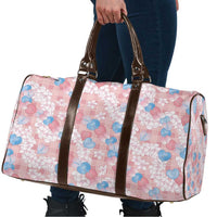 Anthurium Plumeria Lei Pastel Travel Bag Pink Hawaiian Splendid Palaka LT01 - Polynesian Pride