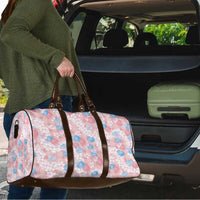 Anthurium Plumeria Lei Pastel Travel Bag Pink Hawaiian Splendid Palaka LT01 - Polynesian Pride