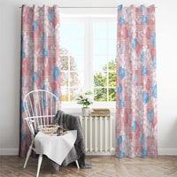 Anthurium Plumeria Lei Pastel Window Curtain Pink Hawaiian Splendid Palaka LT01 - Polynesian Pride