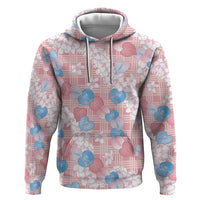 Anthurium Plumeria Lei Pastel Zip Hoodie Pink Hawaiian Splendid Palaka LT01 Pullover Hoodie Pink - Polynesian Pride