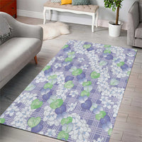Anthurium Plumeria Lei Pastel Area Rug Purple Hawaiian Splendid Palaka LT01 - Polynesian Pride