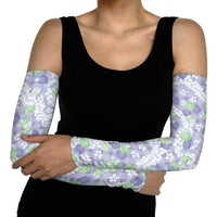 Anthurium Plumeria Lei Pastel Arm Sleeves Purple Hawaiian Splendid Palaka LT01 - Polynesian Pride