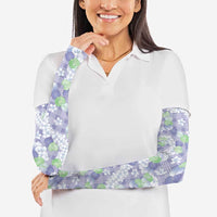Anthurium Plumeria Lei Pastel Arm Sleeves Purple Hawaiian Splendid Palaka LT01 - Polynesian Pride