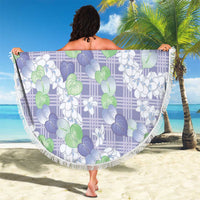 Anthurium Plumeria Lei Pastel Beach Blanket Purple Hawaiian Splendid Palaka LT01 - Polynesian Pride