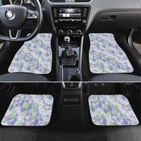 Anthurium Plumeria Lei Pastel Car Mats Purple Hawaiian Splendid Palaka LT01 Set 4pcs Purple - Polynesian Pride