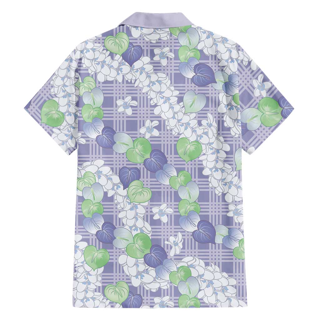 Anthurium Plumeria Lei Pastel Family Matching Tank Maxi Dress and Hawaiian Shirt Purple Hawaiian Splendid Palaka