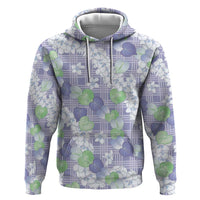 Anthurium Plumeria Lei Pastel Hoodie Purple Hawaiian Splendid Palaka