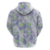 Anthurium Plumeria Lei Pastel Hoodie Purple Hawaiian Splendid Palaka