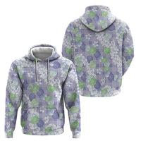 Anthurium Plumeria Lei Pastel Hoodie Purple Hawaiian Splendid Palaka