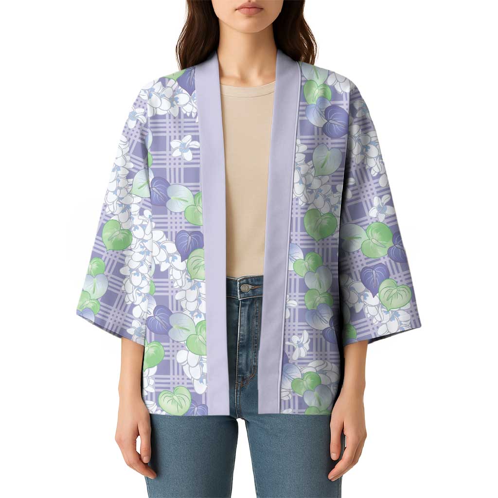 Anthurium Plumeria Lei Pastel Kimono Purple Hawaiian Splendid Palaka