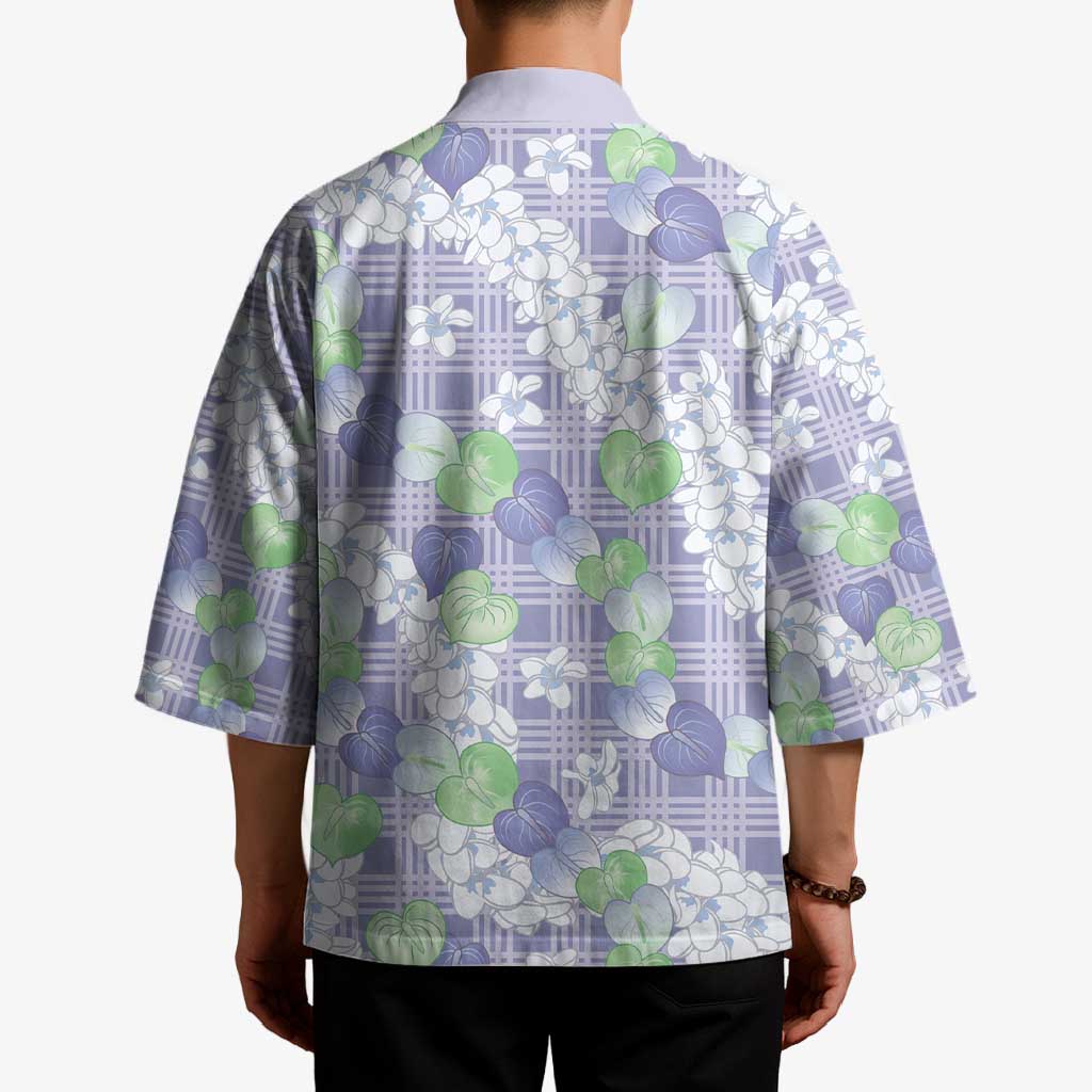 Anthurium Plumeria Lei Pastel Kimono Purple Hawaiian Splendid Palaka