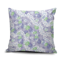 Anthurium Plumeria Lei Pastel Pillow Cover Purple Hawaiian Splendid Palaka LT01 Purple - Polynesian Pride