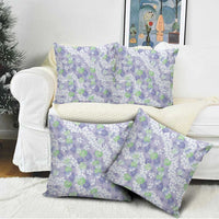 Anthurium Plumeria Lei Pastel Pillow Cover Purple Hawaiian Splendid Palaka LT01 - Polynesian Pride