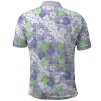 Anthurium Plumeria Lei Pastel Polo Shirt Purple Hawaiian Splendid Palaka LT01 - Polynesian Pride