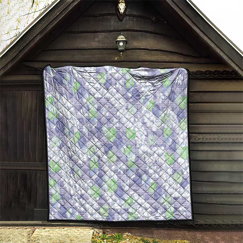 Anthurium Plumeria Lei Pastel Quilt Purple Hawaiian Splendid Palaka LT01 - Polynesian Pride