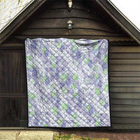 Anthurium Plumeria Lei Pastel Quilt Purple Hawaiian Splendid Palaka LT01 - Polynesian Pride