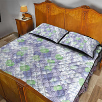 Anthurium Plumeria Lei Pastel Quilt Bed Set Purple Hawaiian Splendid Palaka
