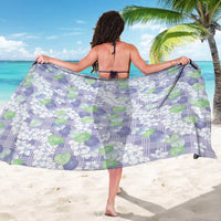Anthurium Plumeria Lei Pastel Sarong Purple Hawaiian Splendid Palaka LT01 - Polynesian Pride