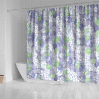 Anthurium Plumeria Lei Pastel Shower Curtain Purple Hawaiian Splendid Palaka LT01 - Polynesian Pride