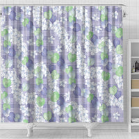 Anthurium Plumeria Lei Pastel Shower Curtain Purple Hawaiian Splendid Palaka LT01 - Polynesian Pride