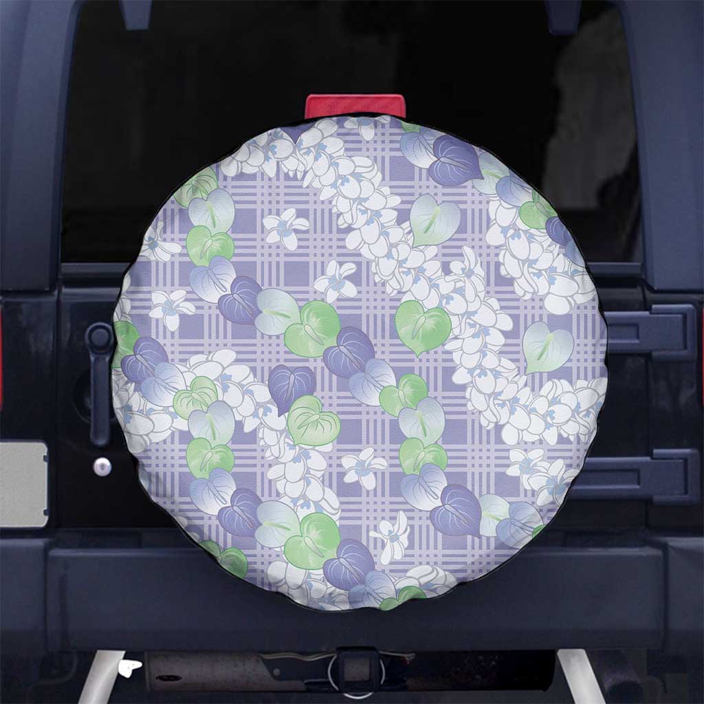 Anthurium Plumeria Lei Pastel Spare Tire Cover Purple Hawaiian Splendid Palaka