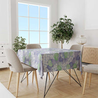 Anthurium Plumeria Lei Pastel Tablecloth Purple Hawaiian Splendid Palaka LT01 - Polynesian Pride